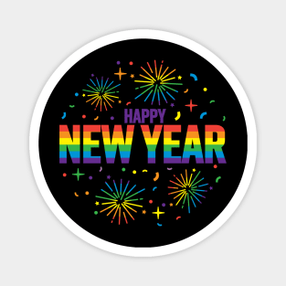 Happy New Year LGBTQ design Magnet